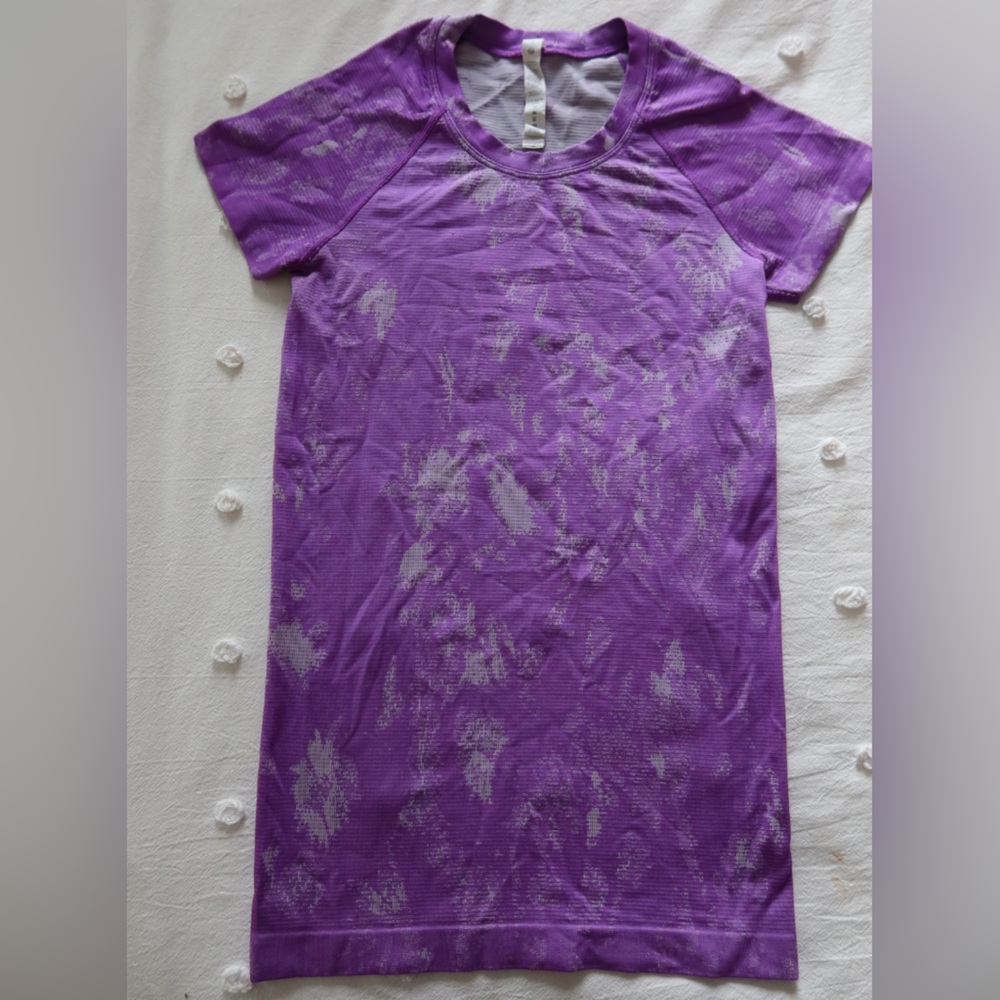 Lululemon Athletica Purple and White Top